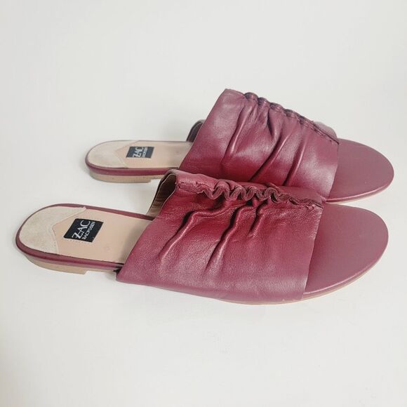 ZAC Zac Posen Yana Womens Slide Dark Red Sandal Size 11 - Picture 5 of 10